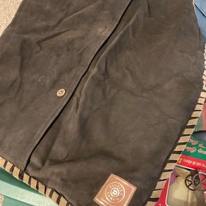 Double D Ranch Leather Pillow Cover